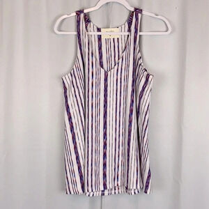 Anthropologie‎ Puella Women’s XS Flowy V-Neck Sleeveless Multi Color Top